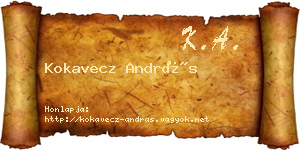 Kokavecz András névjegykártya